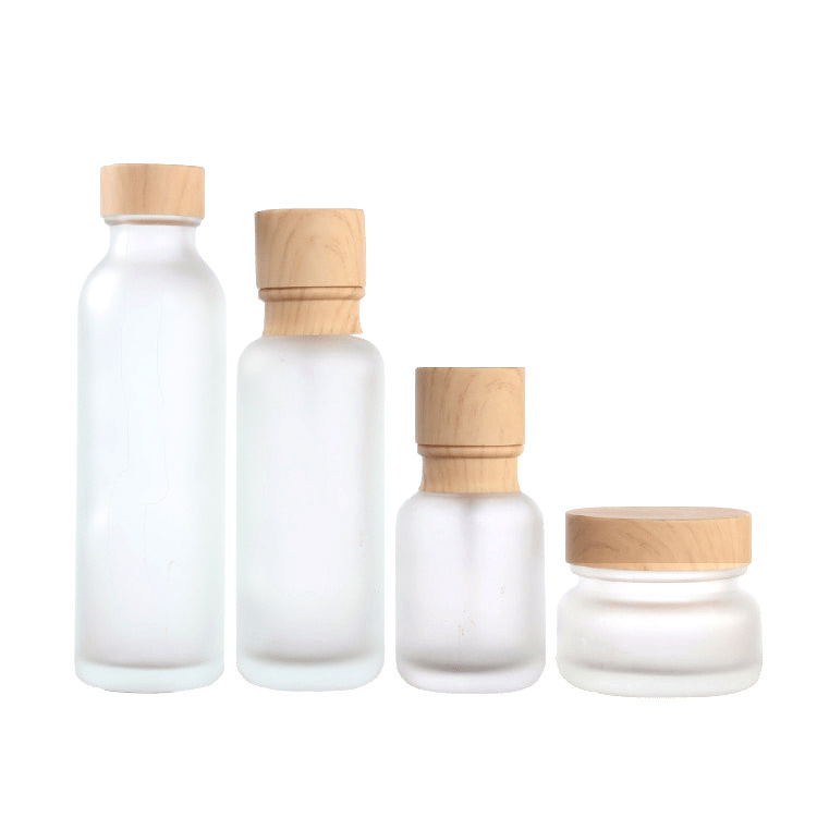 set cosmetic packaging skin care luxury lotion bottle glass