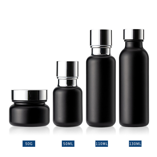 set cosmetic packaging skin care luxury lotion bottle glass