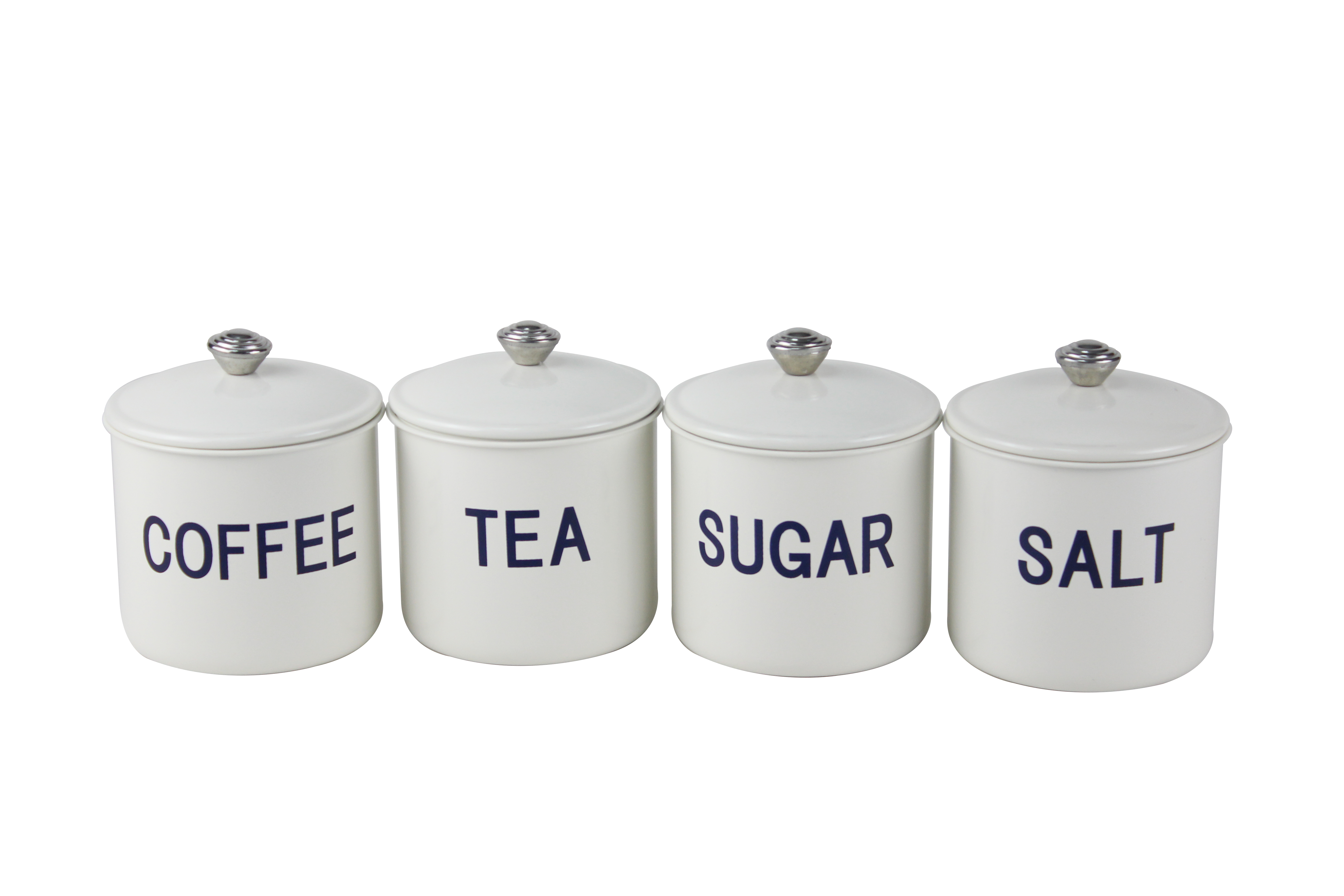set of 4 kitchen storage canisters kitchen cup seasoning holder coffee, sugar, tea, salt canister