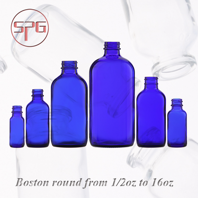 shandong pharmaceutical glass bottle amber glass, Clear,Cobalt Blue, & Green, Black Boston Round Glass Bottles