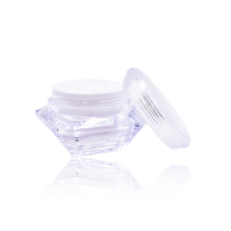 shanghai rainbow package skin care empty clear acrylic jar cosmetic cream shape cosmetic acrylic jar 30g