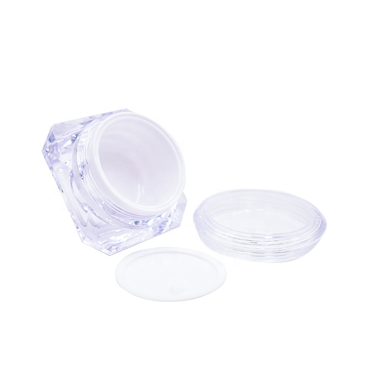 shanghai rainbow package skin care empty clear acrylic jar cosmetic cream shape cosmetic acrylic jar 30g