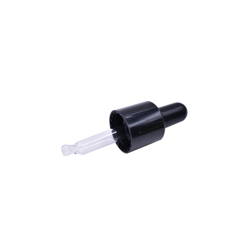 shanghai skin care green cosmetic sloping shoulder 0.5oz 15ml glass serum bottle with black plastic dropper