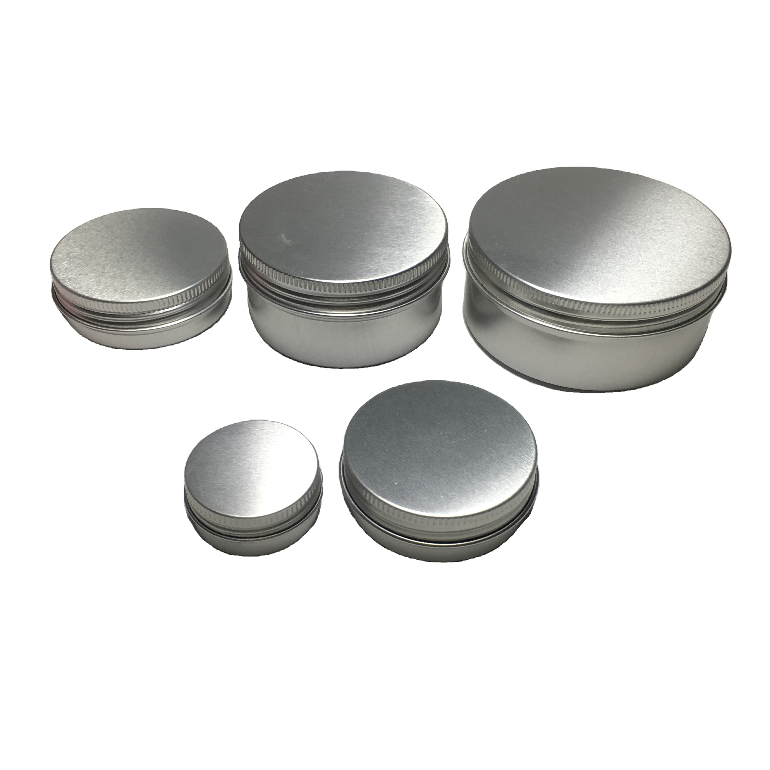 silver aluminum cosmetic packaging skin care cream use aluminum can 20g