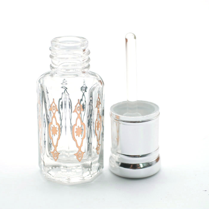 silver logo oud oil bottle 3ml 6ml 12ml