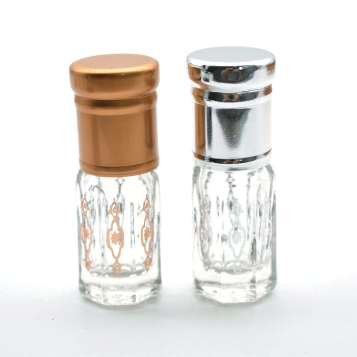 silver logo oud oil bottle 3ml 6ml 12ml