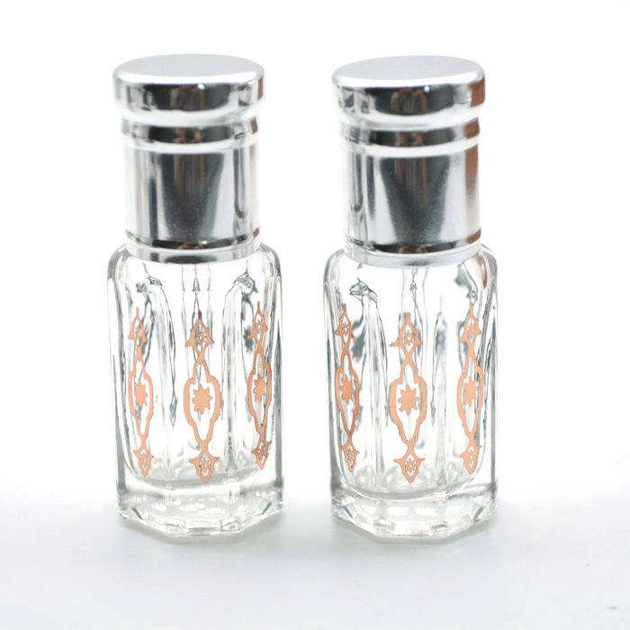 silver logo oud oil bottle 3ml 6ml 12ml