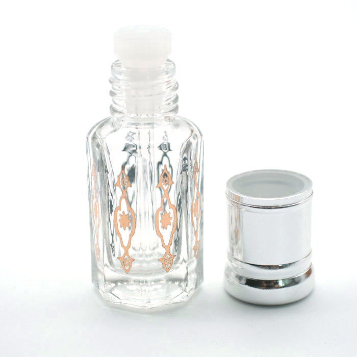 silver logo oud oil bottle 3ml 6ml 12ml
