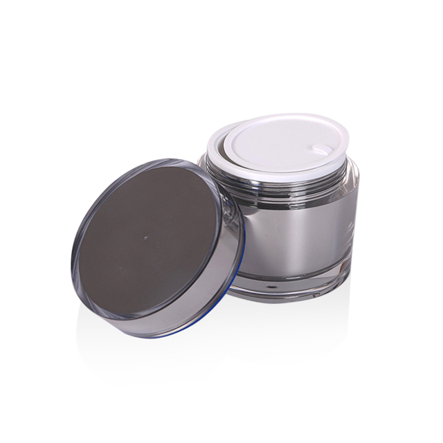 silver plastic 100g luxury cream jar