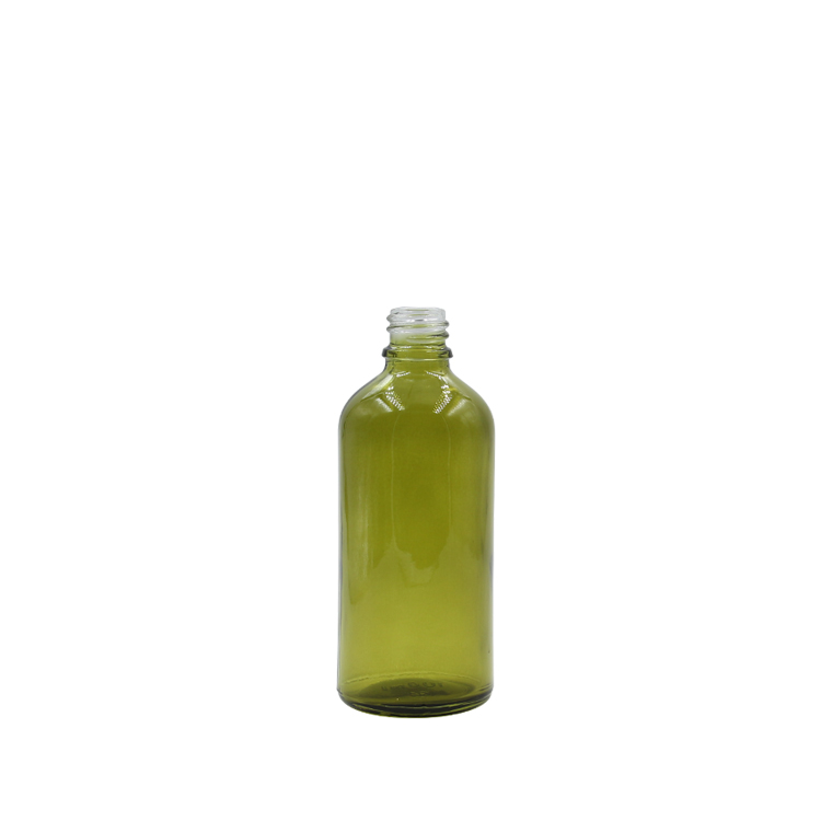 skin care 5ml 10ml 15ml 20ml 30ml 50ml 100ml Wholesale olive green essential oil glass bottle with golden dropper