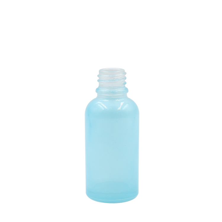 skin care 5ml 10ml 15ml 20ml 30ml 50ml 100ml Wholesale sky blue yellow essential oil glass bottle with silver collar dropper