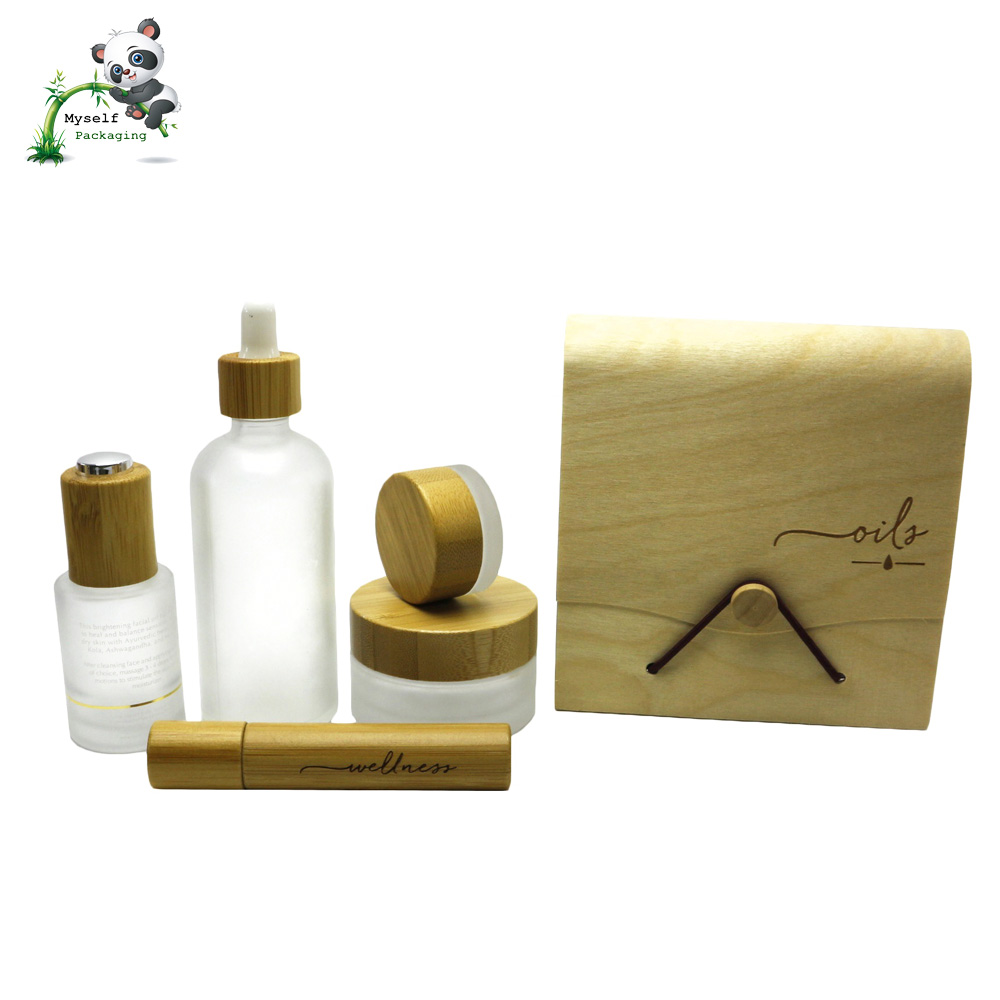 skin care bamboo airless pump bottle bamboo tube cosmetic container BP-086K