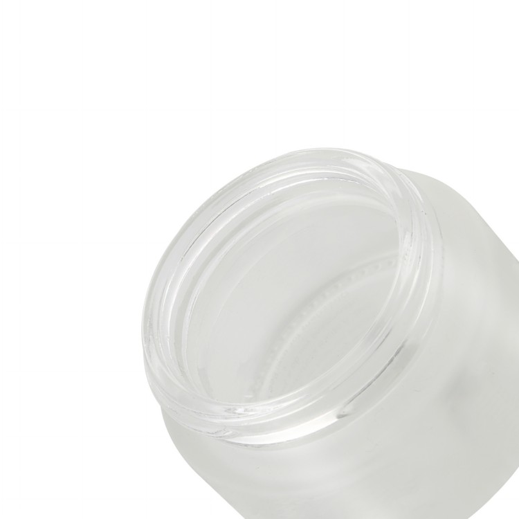 skin care containers cosmetic jar 20ml 30ml 50ml 100ml frosted glass jar with black lid