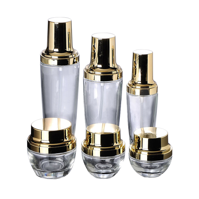 skin care cosmetic packaging fancy shiny fade black 30ml 50ml 100ml 20g 30g 50g cosmetic jar and bottle set with aluminum top