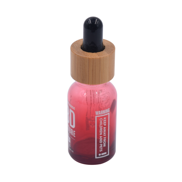 skin care face serum eye bamboo dropper bottle 5ml 10ml 15ml 20ml 30ml 50ml 100ml gradient red glass hair essential oil bottles