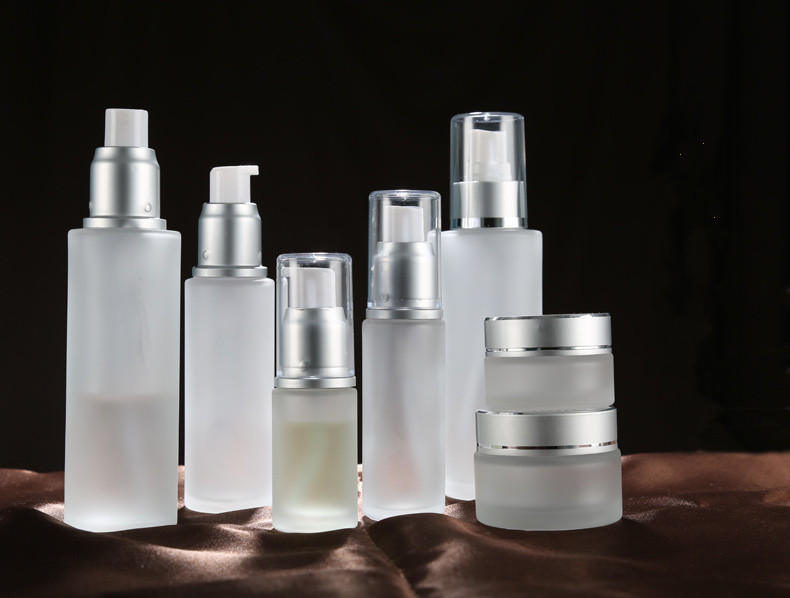 skin care packaging 120ml 100ml 80ml 60ml 40ml 30ml 20ml 15ml 50ml 30g 50g 100g empty glass cosmetic bottle and jar series