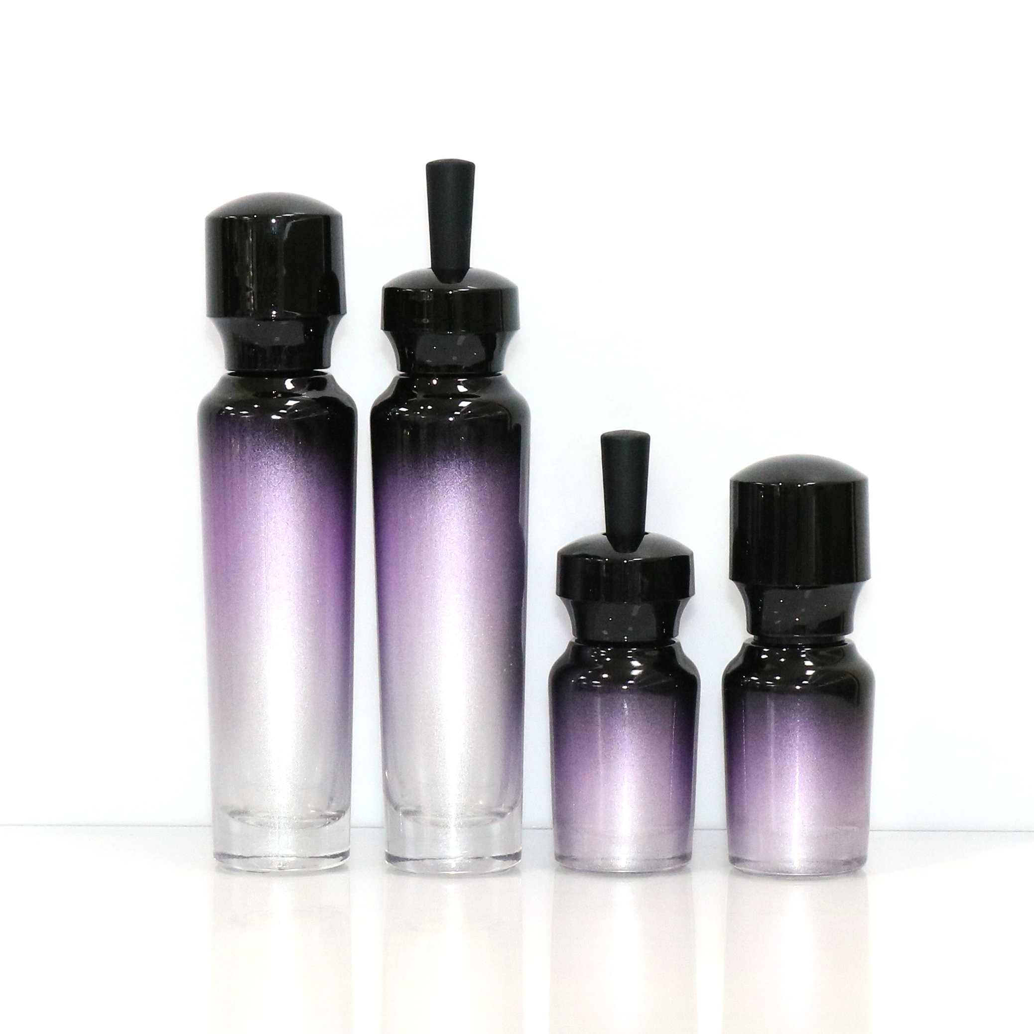 skin care packaging 15ml 30ml 50ml purple black olive oil e liquid glass dropper serum bottle unique
