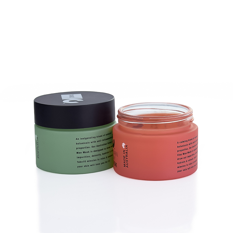 skin care packaging beauty container jar 20ml 30ml 50ml 100ml 200ml orange red cream jar with black lid