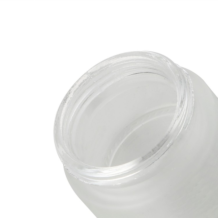 skin care packaging container 8oz sugar scrub glass jar 20ml 30ml 50ml 100ml frosted glass silver lid jar