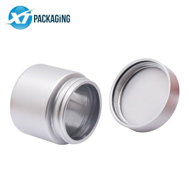 skin cream cosmetic matt glass jar gold cap 15ml 30ml shiny silver with screw cap packaging