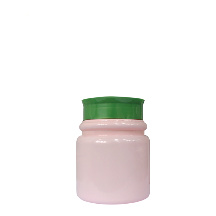 skin whitening cream PET 100ml plastic cosmetic jar with aluminium cover