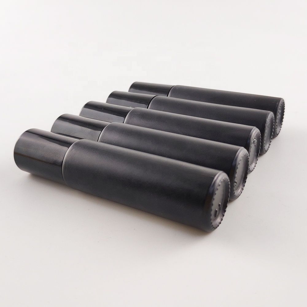 skincare cosmetic packaging 10ml roller bottles for oils 10ml matte black white roll on bottles