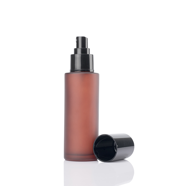 skincare glass packaging slant shoulder cosmetic glass bottles glass jars