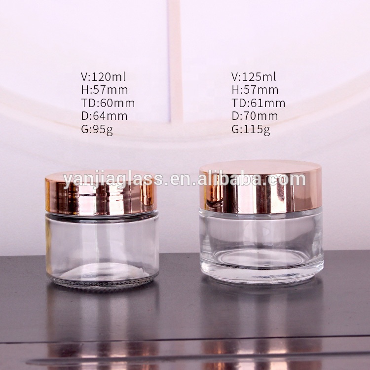 skincare packaging 4oz 120ml empty cream cosmetics jar with plastic screw lids