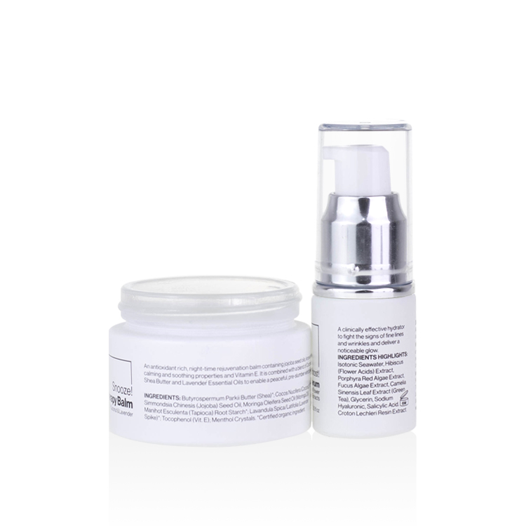 skincare packaging 50 ml matte white glass cosmetic jar with metal lid