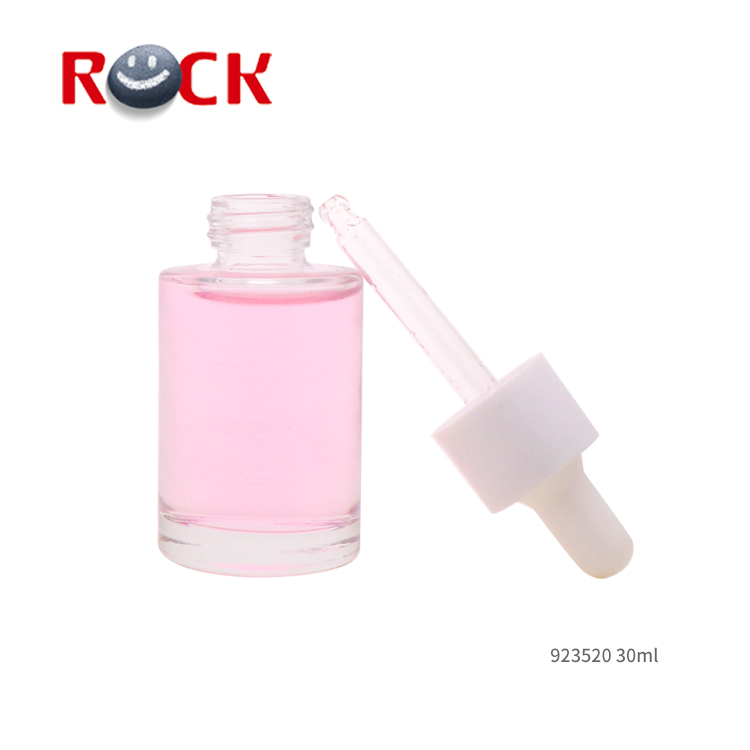 skincare use cosmetic glass dropper bottle flat shoulder 15ml 30ml 60ml