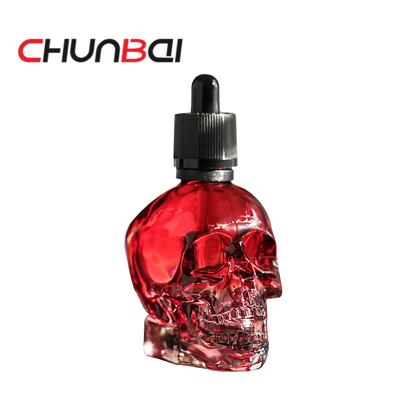 skull e liquid 30 ml glass bottle black frosted dropper box in stocks