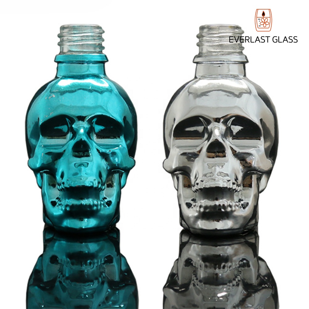skull matte black oil dropper bottle 30 ml glass dropper bottle 1oz dropper bottle christmas gift box