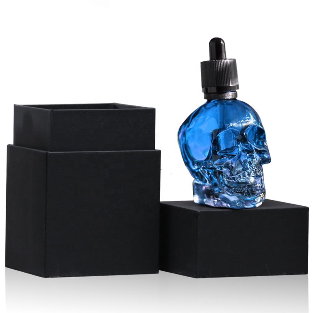 skull matte black oil dropper bottle 30 ml glass dropper bottle 1oz dropper bottle christmas gift box