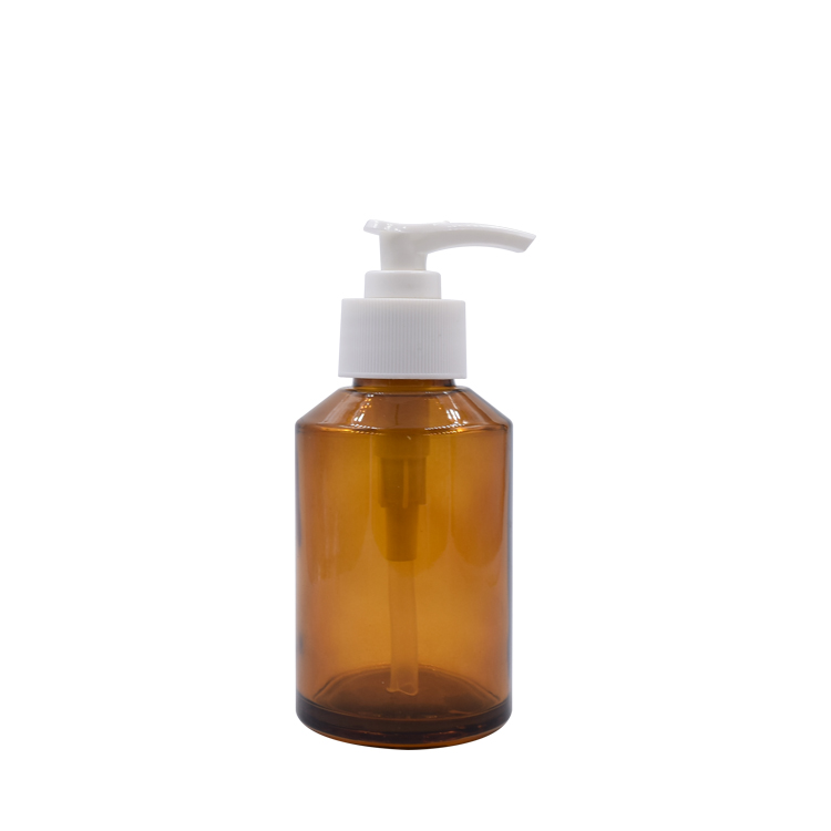 slant shoulder lotion bottle glass 200ml 125ml