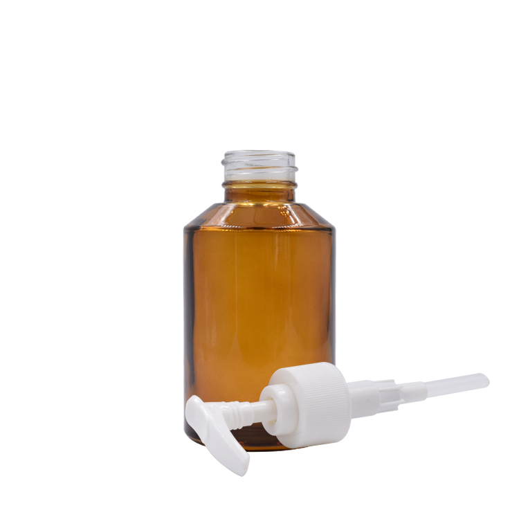 slant shoulder lotion bottle glass 200ml 125ml