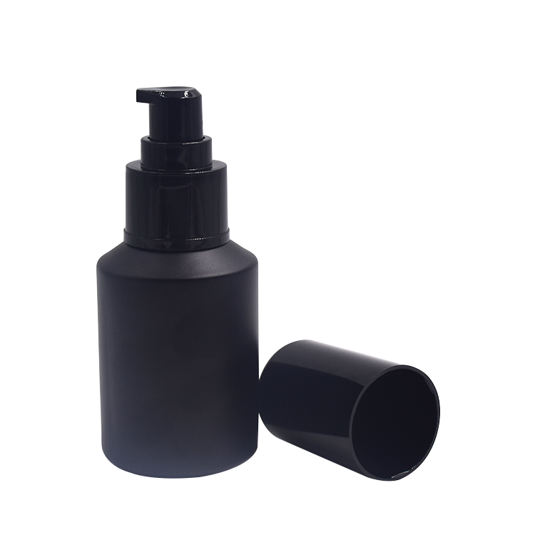 slant shoulder lotion pump bottle 2oz after shave bottles 60ml matt black bottle for men grooming