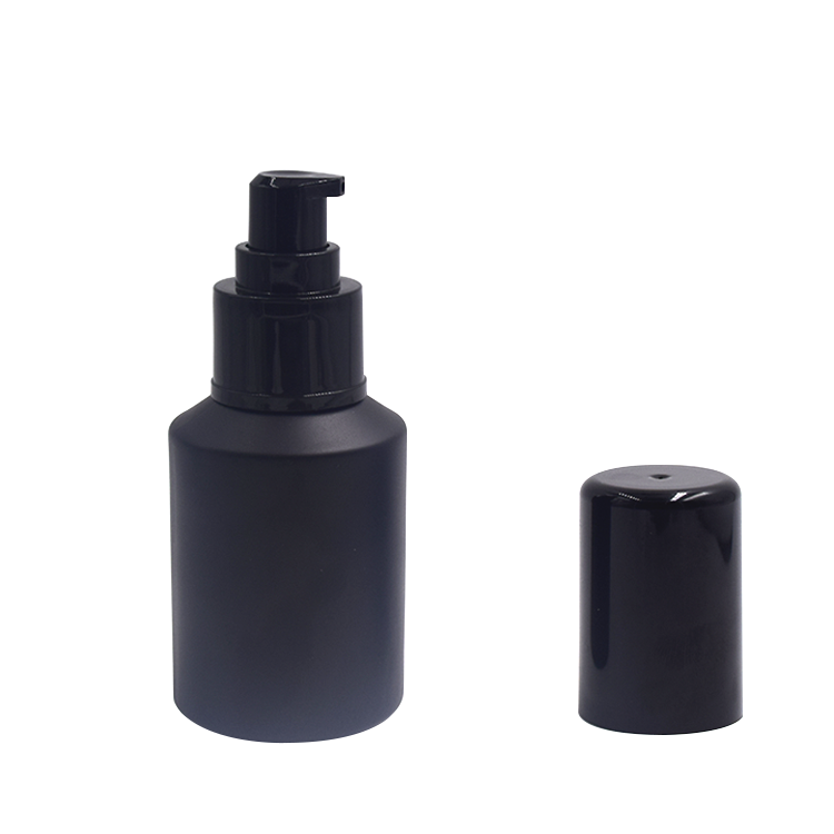 slant shoulder lotion pump bottle 2oz after shave bottles 60ml matt black bottle for men grooming
