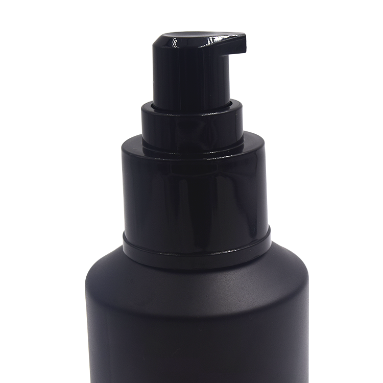 slant shoulder lotion pump bottle 2oz after shave bottles 60ml matt black bottle for men grooming