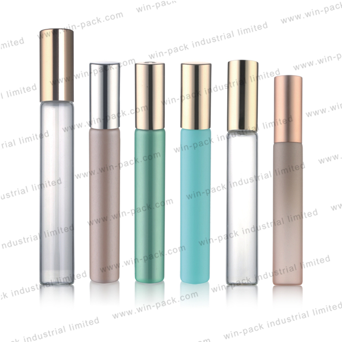 slim cylinder glass perfume roll on bottle tube glass essential oil bottle