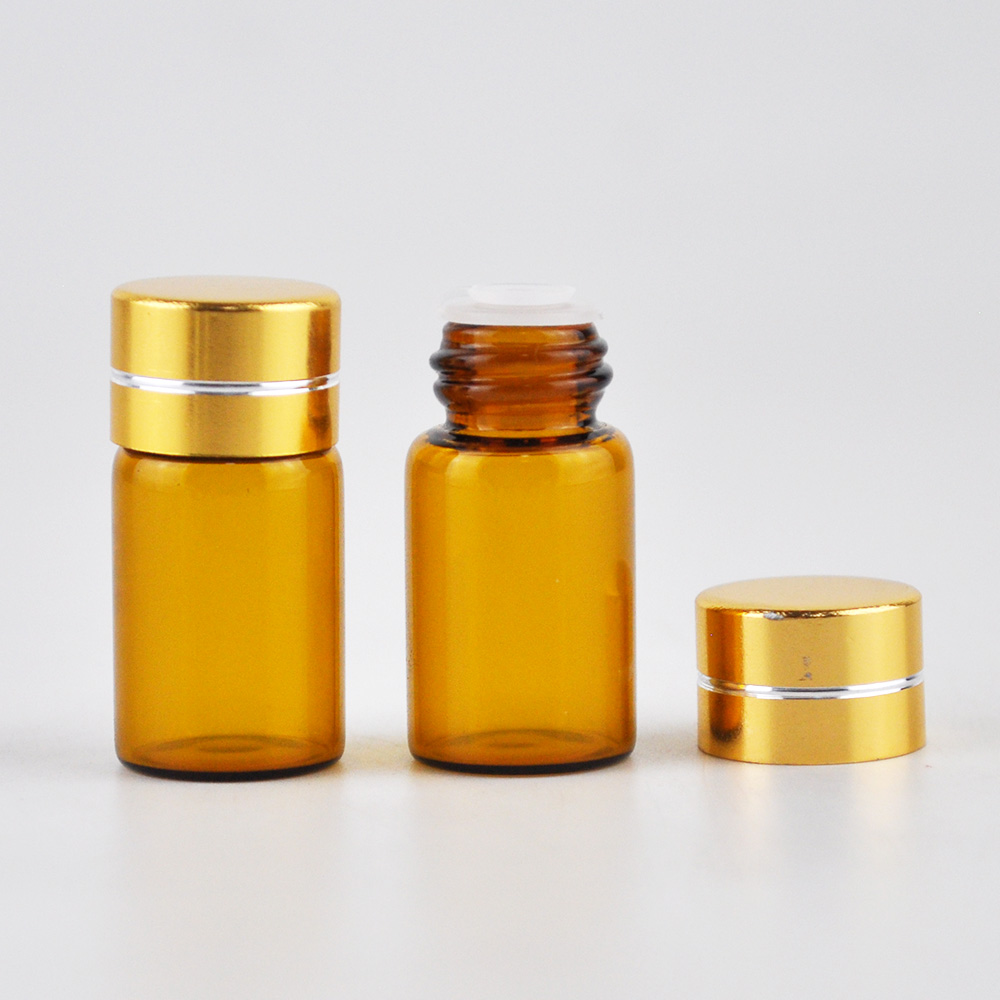 small 1ml 2ml amber clear perfume glass bottle for mock up packing