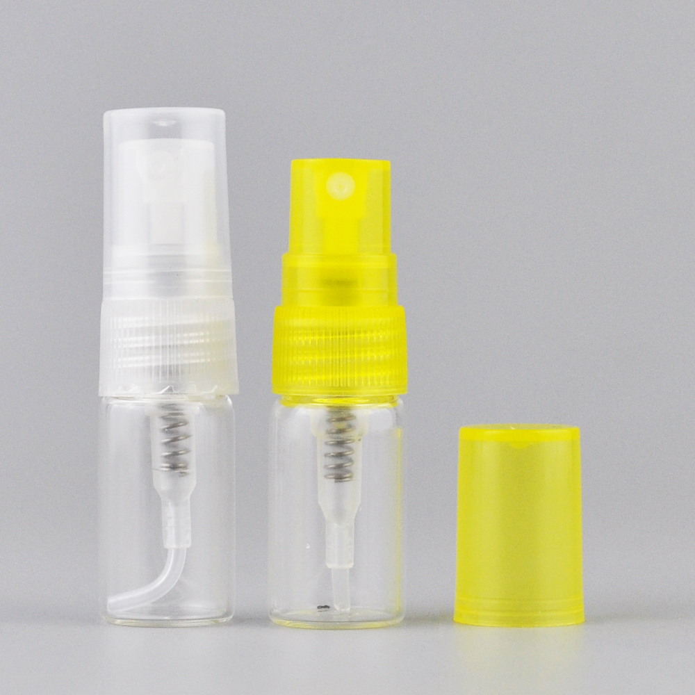 small 1ml 2ml amber clear perfume glass bottle for mock up packing
