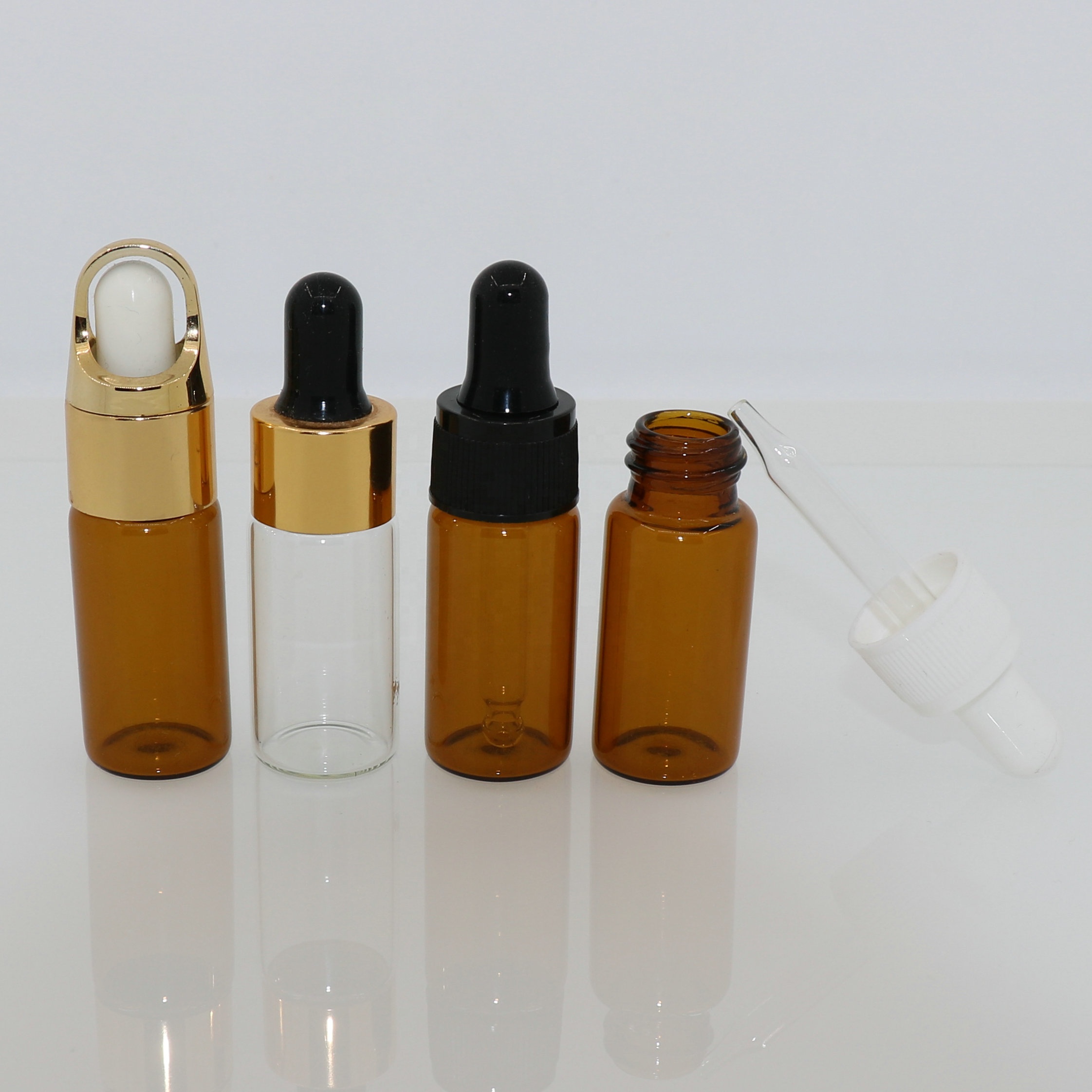 small 2ml 3ml 5ml 6ml 7ml 8ml 10ml 15ml 20ml 30ml clear amber tube dropper bottles for liquid/oil packaging with logo printing