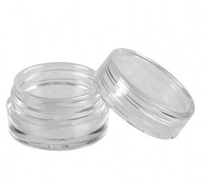 small Plastic Jar - Premium Quality Round Clear containers with Lid for Cosmetic Lotion Cream Makeup travel Containers