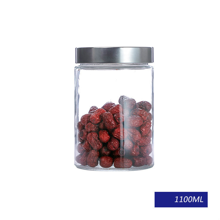 small and larage size kitchen jars food storage glass jar