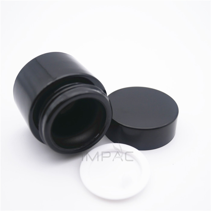 small black cosmetic lip scrub 10 ml glass container with plastic cap