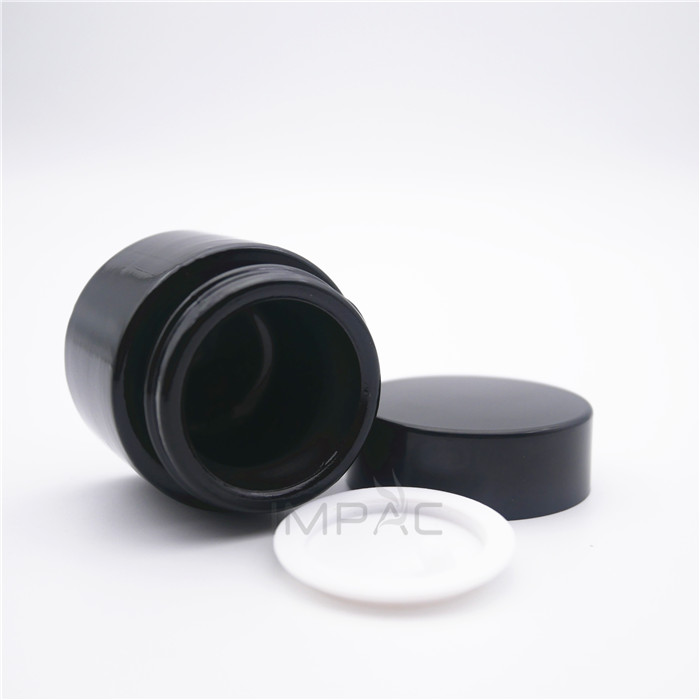 small black cosmetic lip scrub 10 ml glass container with plastic cap