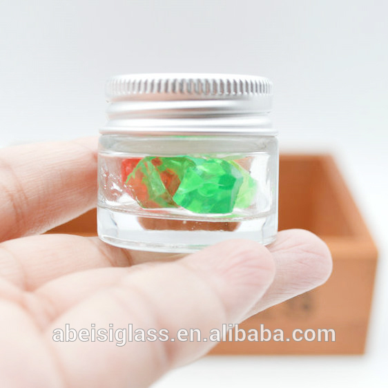 small cosmetic glass jar for body cream