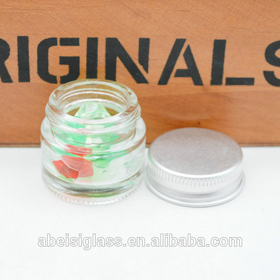 small cosmetic glass jar for body cream