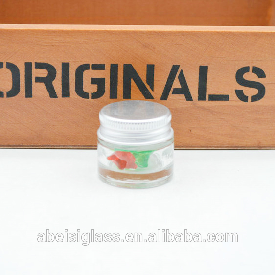 small cosmetic glass jar for body cream