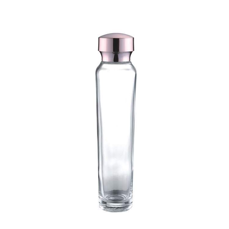 small cosmetic glass jars and bottle 50g 20ml 30ml 50ml 100ml 120ml luxury hot sale packaging with rose gold color UV lid